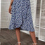 Blue Ditsy Floral Ruffled Skirt