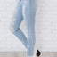 At Last Distressed Button Fly Skinny Jeans