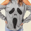 Halloween Graphic Cold-Shoulder Distressed Sweatshirt
